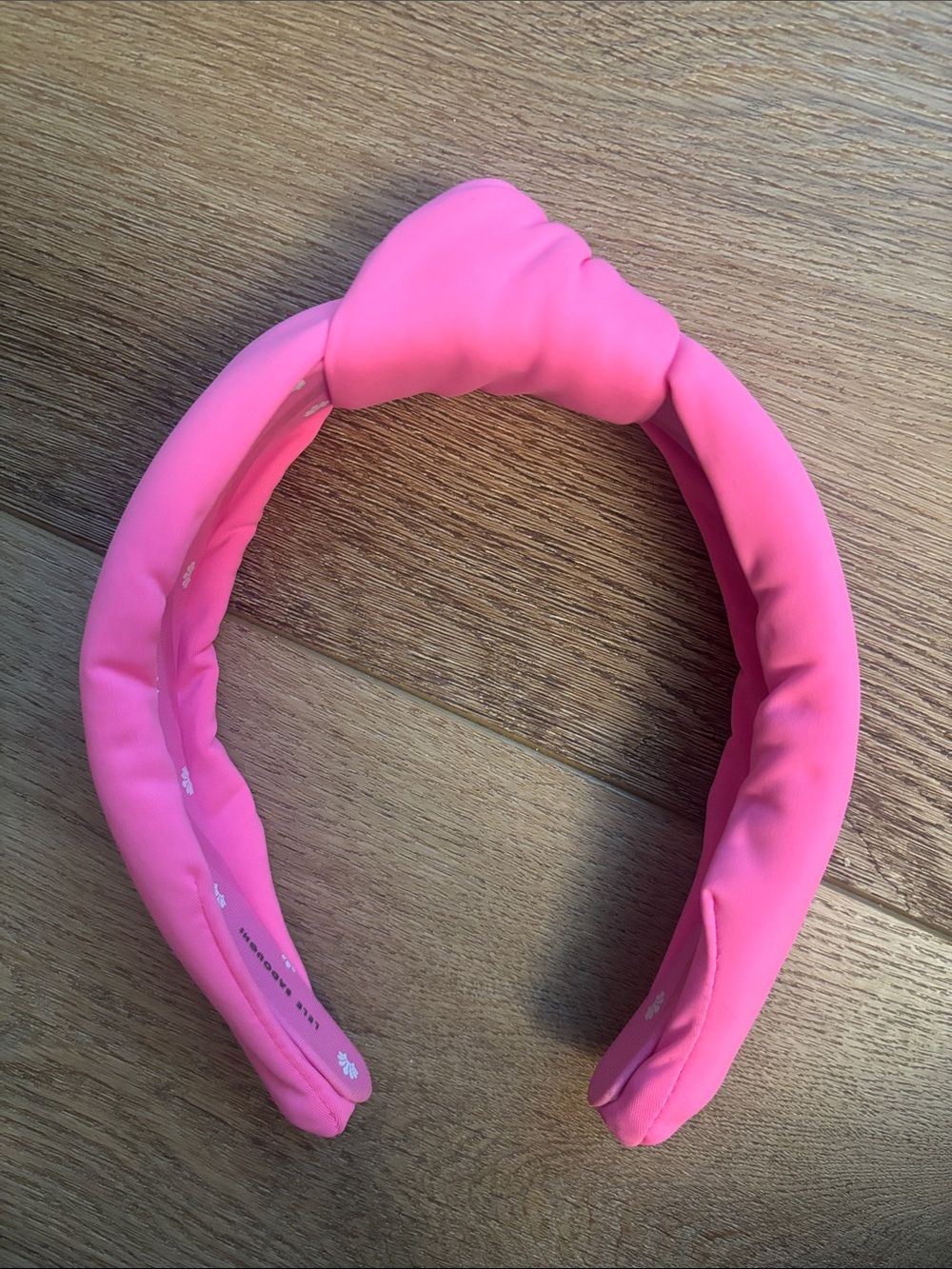 Lele Sadoughi Bright Pink Padded Knot Headband